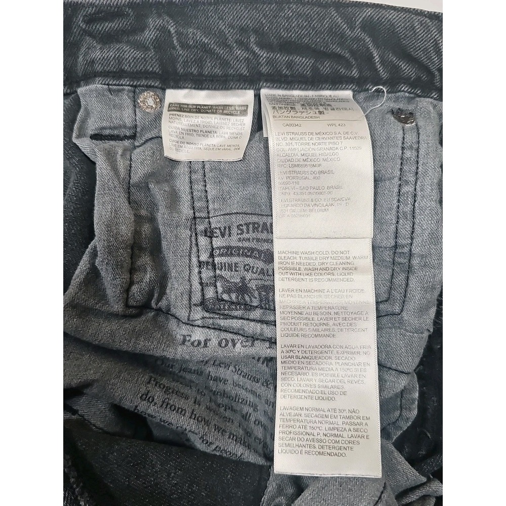 LEVI'S 511 Faded Black Slim Fit Jeans Men's 36x32 - Vintage Look - Picture 12 of 12